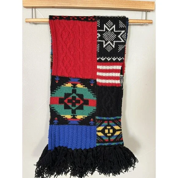 Vintage Polo Ralph Lauren 100% Lambs Wool Tight Knit Holiday Winter Patch - Picture 1 of 6